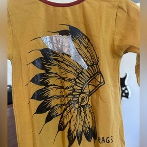 Rags to Raches Feather 18-24mo Mustard